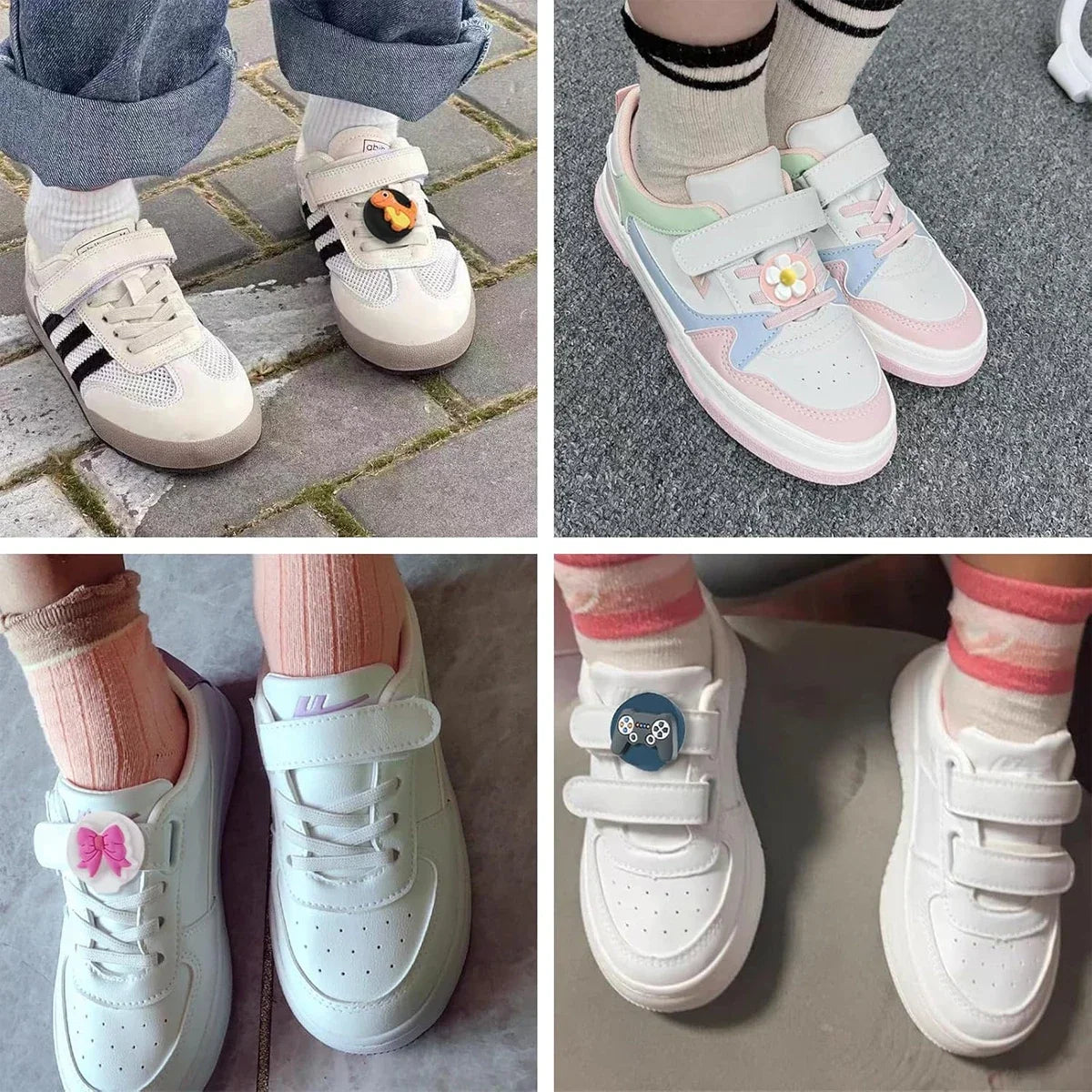 For AirTag Case for Kids Shoes Soft Silicone Cartoon Protective Cover Anti Scratch Fall Proof Hidden Tracker Holder